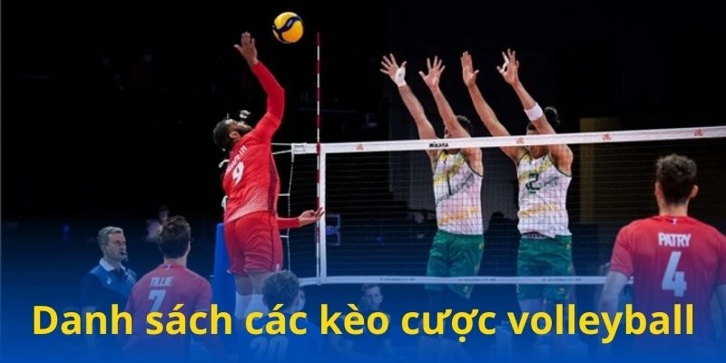 Danh sách các kèo cá cược bóng chuyền